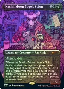 Nashi, Moon Sage's Scion FOIL BORDERLESS - 2022 Secret Lair 30th Anniversary MTG - Image 1
