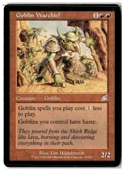 MTG Goblin Warchief - Scourge Moderately Played English - Image 1