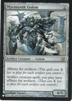MTG: The List Reprints: Mycosynth Golem: Lightly Played Condition - Image 1