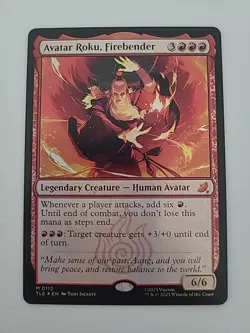 Avatar Roku, Firebender Magic the Gathering Avatar: the Last Airbender TLE FOIL - Image 1