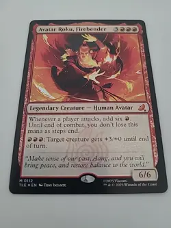 Avatar Roku, Firebender Magic the Gathering Avatar: the Last Airbender TLE FOIL - Image 2