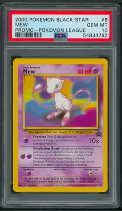 Pokemon Black Star Promo Mew WOTC #8 PSA 10 - Image 1