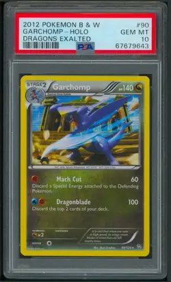 Pokemon Black & White Dragons Exalted Garchomp Holo 90/124 PSA 10 - Image 1