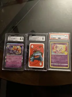 3 Graded Pokemon Slabs Mint 8 To Mint 9 - Image 2