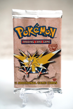 21.09g Pokemon 1st Edition Fossil Booster Pack Factory Sealed Zapdos WOTC Sealed - Image 2