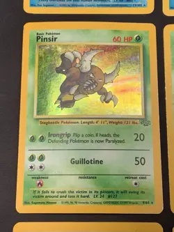 Vintage Holo Rare Pokemon TCG WOTC 1999 Base Set, Fossil, Jungle, Scyther Pinsir - Image 5