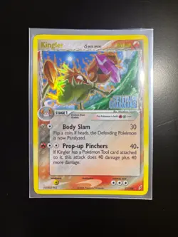Pokemon Kingler 22/100 - Reverse Holo Stamped -Crystal Guardians Delta Species - Image 1