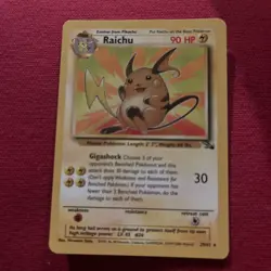 Pokemon TCG Raichu 29/62 Fossil Unlimited 1999-2000 Wizards Rare NM/LP++ - Image 1