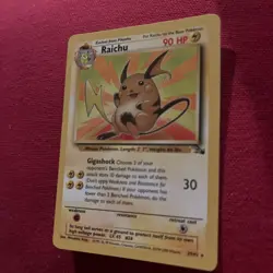 Pokemon TCG Raichu 29/62 Fossil Unlimited 1999-2000 Wizards Rare NM/LP++ - Image 2