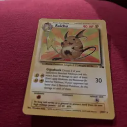 Pokemon TCG Raichu 29/62 Fossil Unlimited 1999-2000 Wizards Rare NM/LP++ - Image 3