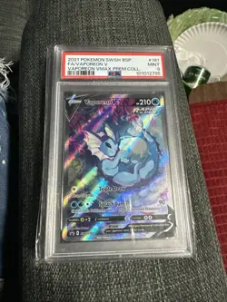 2021 POKEMON SWSH BSP FA/VAPOREON V VAPOREON VMAX PREMIUM COLLECTION PSA 9 MINT - Image 3