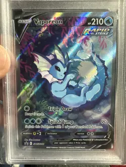 2021 POKEMON SWSH BSP FA/VAPOREON V VAPOREON VMAX PREMIUM COLLECTION PSA 9 MINT - Image 4