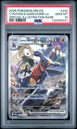2025 POKEMON Cynthia's Garchomp EX 232/182 SIR Destined Rivals PSA 10 GEM MINT - Image 1