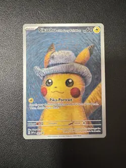 PokeMon x Van Gogh Pikachu with Grey Felt Hat 085 Sv: Scarlet & Violet Promo - Image 1