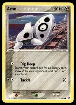 ARON - 42/108 Common Power Keepers Pokemon LP - Image 1