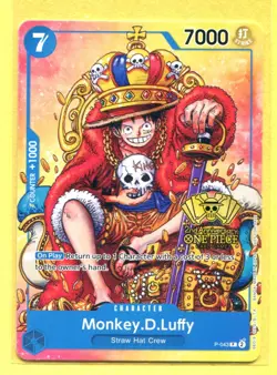 Monkey.D.Luffy (2nd Anniversary Stamped Promo) P-043 One Piece TCG English - Image 1
