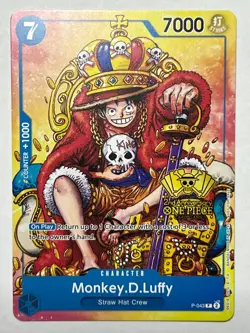 Monkey.D.Luffy (2nd Anniversary Stamped Promo) P-043 One Piece TCG English - Image 2