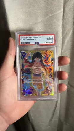 One piece TCG op09-119 SEC Luffy secret rare PSA 10 - Image 1