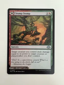 Stump Stomp / Burnwillow Clearing MTG Magic the Gathering Card NM Near Mint MH3 - Image 1