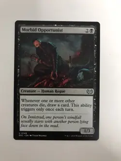 Morbid Opportunist MTG Magic the Gathering Card NM Near Mint DSC - Image 1