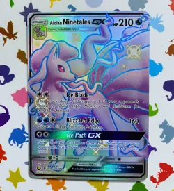 Alolan Ninetales GX SV53/SV94 Hidden Fates NM Pokemon Card - Image 1