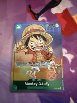 Monkey D Luffy P-037 1st Anniversary Tournament STAMP Promo Foil One Piece Card - Image 1
