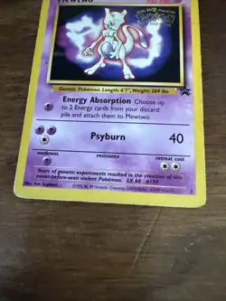 Pokemon TCG Mewtwo #3 WB Kids Presents the First Movie Card - Image 3