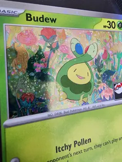 Budew Holo Pokemon Prize Pack Series 7 Promo Pokemon Card NM/LP Stamp - Image 2