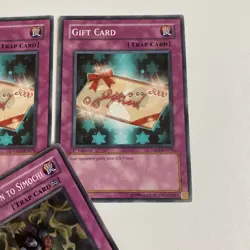 Yugioh - Gift Card TAEV-EN078 1st Edition LP/NM X2 + Bad Reactions LOD-093 - Image 3