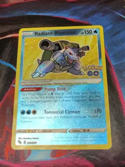 Pokemon Radiant Blastoise 018/078 GO Radiant Rare Holo Card English - Image 1