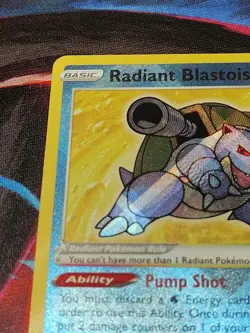 Pokemon Radiant Blastoise 018/078 GO Radiant Rare Holo Card English - Image 2