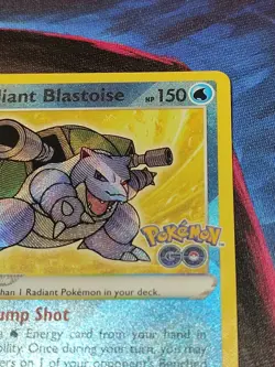 Pokemon Radiant Blastoise 018/078 GO Radiant Rare Holo Card English - Image 3
