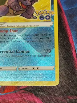 Pokemon Radiant Blastoise 018/078 GO Radiant Rare Holo Card English - Image 4