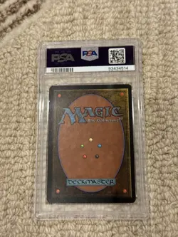 1997 MTG Magic the Gathering Card Tempest Wasteland PSA 8 - Image 2