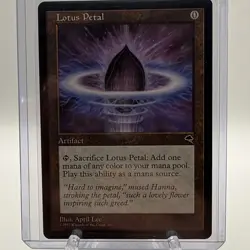 Lotus Petal Tempest 1997 MTG Magic the Gathering - Image 1