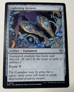 Lightning Greaves - Commander: Aetherdrift (DRC) (Near Mint) - Image 1