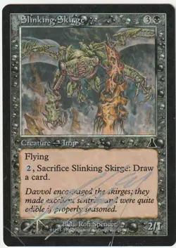 Urza's Destiny MTG FOIL Slinking Skirge Magic Signed by Ron Spencer - Image 1
