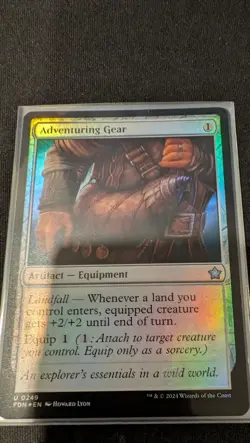MTG: Adventuring Gear, FOIL, Foundations, U 0249, Pack Fresh - Image 1