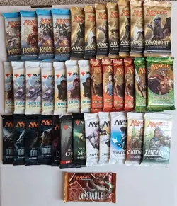 MTG Lot of 36 2010s Magic Booster Packs Chaos Draft Box Kaladesh, Amonkhet, Dom+ - Image 1
