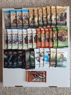 MTG Lot of 36 2010s Magic Booster Packs Chaos Draft Box Kaladesh, Amonkhet, Dom+ - Image 2