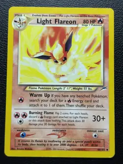 Pokemon TCG Light Flareon Neo Destiny Card 46/105 Unlimited Uncommon MP - Image 1