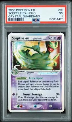 2006 POKEMON EX CRYSTAL GUARDIANS #96 SCEPTILE EX-HOLO PSA 7 - Image 1