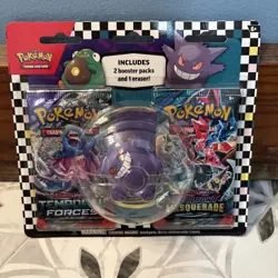 Pokemon TCG Eraser Blister Gengar Scarlet and Violet + 2 Boosters - Image 1