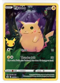 Pokemon Celebrations Pikachu 005/025 - Classic Artwork - Pack Fresh - Image 1