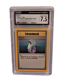 Rare 1999 Pokemon Trainer Deck A Brock's Deck Potion 94/102 CGC 7.5 Near Mint+ - Image 1
