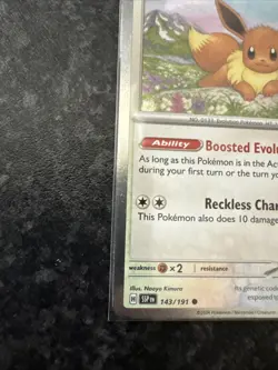 Pokemon TCG Gym Stamp Promo Eevee Surging Sparks SSP 143/191 Cosmo Holo Mint - Image 5