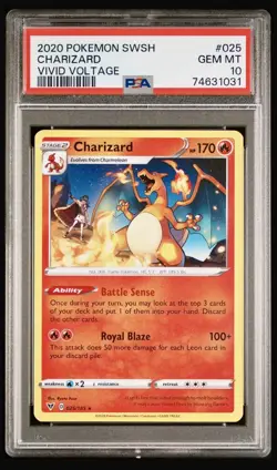 2020 POKEMON SWSH CHARIZARD #025 VIVID VOLTAGE PSA 10 GEM 💎 - Image 1