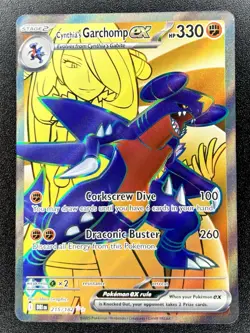 Cynthia's Garchomp ex 215/182 Destined Rivals Ultra Rare Full Art Pokemon NM - Image 1