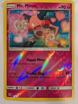 Mr. Mime 43/68 - Hidden Fates Pokemon Reverse Holo Foil Nice! - Image 1