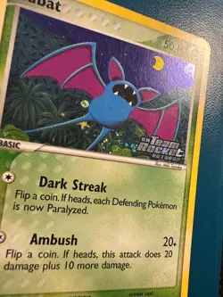 Zubat 82/109 Team Rocket Returns Reverse Holo Stamp Ex 2005 Pokemon LP - Image 3